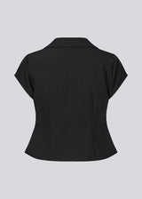 Feminine, tailored top. The BeamMD Top features a shirt collar, short sleeves, a V-neckline, and a front zip closure with gathered detailing - a flattering and trendy style, perfect for taking you from day to night.