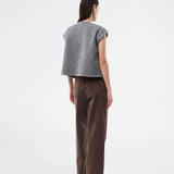 Trendy vest in a wool-look. The BibberMD Vest features a front zip closure, round neckline, and side pockets with flaps and snap buttons – a sleek and chic layering piece that adds a modern, polished touch to the wardrobe.