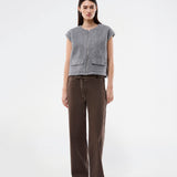 Trendy vest in a wool-look. The BibberMD Vest features a front zip closure, round neckline, and side pockets with flaps and snap buttons – a sleek and chic layering piece that adds a modern, polished touch to the wardrobe.