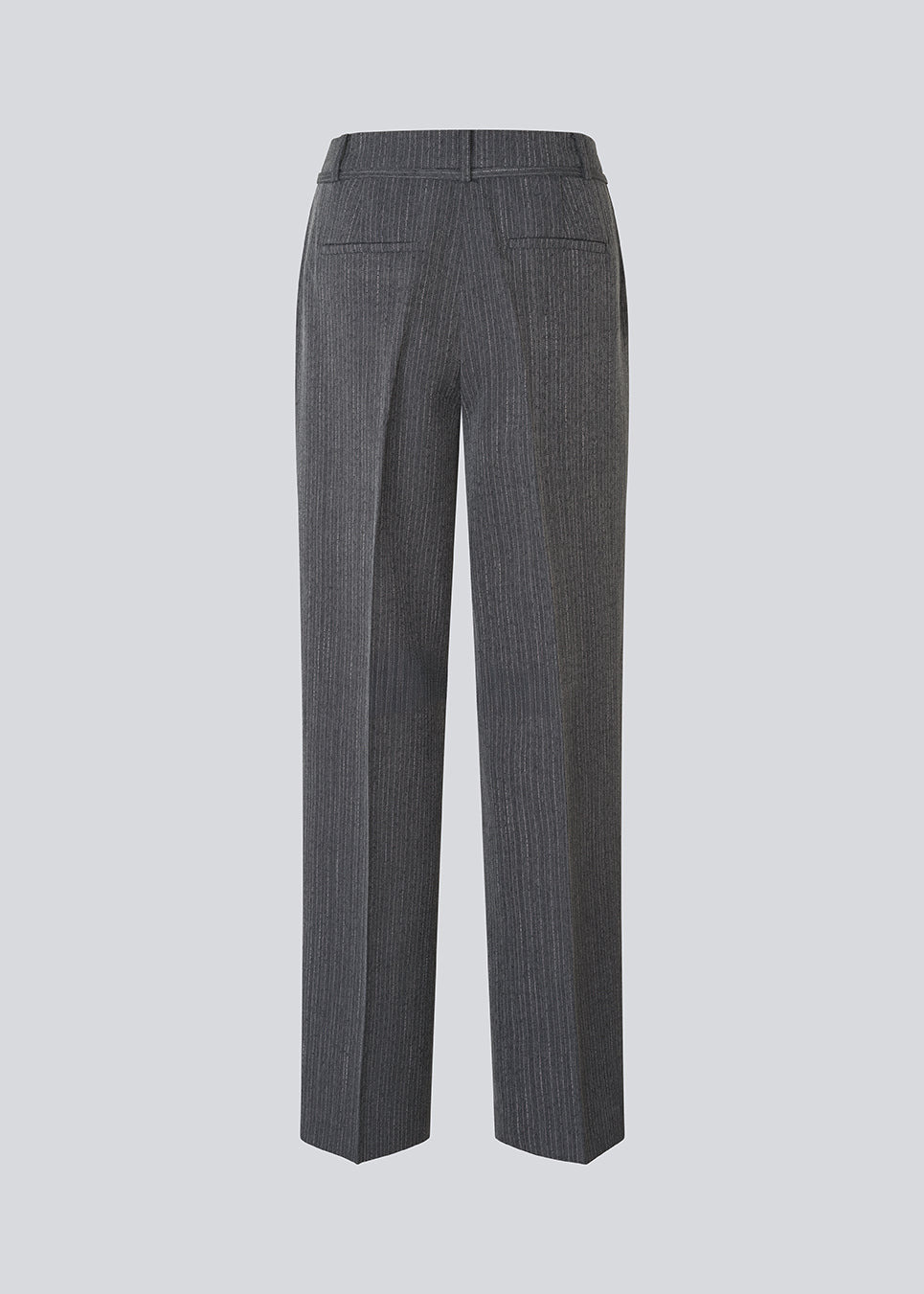 Pinstripe tailored trousers with a stylish belt detail. The BirnaMD Pants feature classic details such as a zip fly, belt loops, side pockets, and pressed creases, along with an exclusive belt accent - a chic and cool style that creates a modern, polished look.