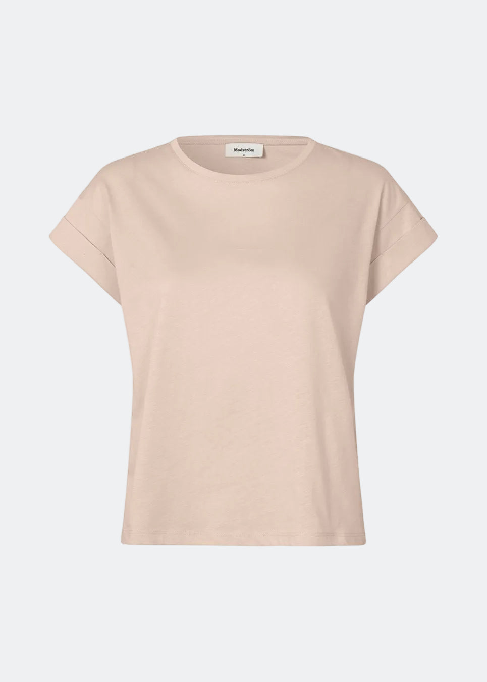 T-shirt in organic cotton with a slightly cropped length. BrazilMD short t-shirt has a rounder neck and rolled up sleeves.