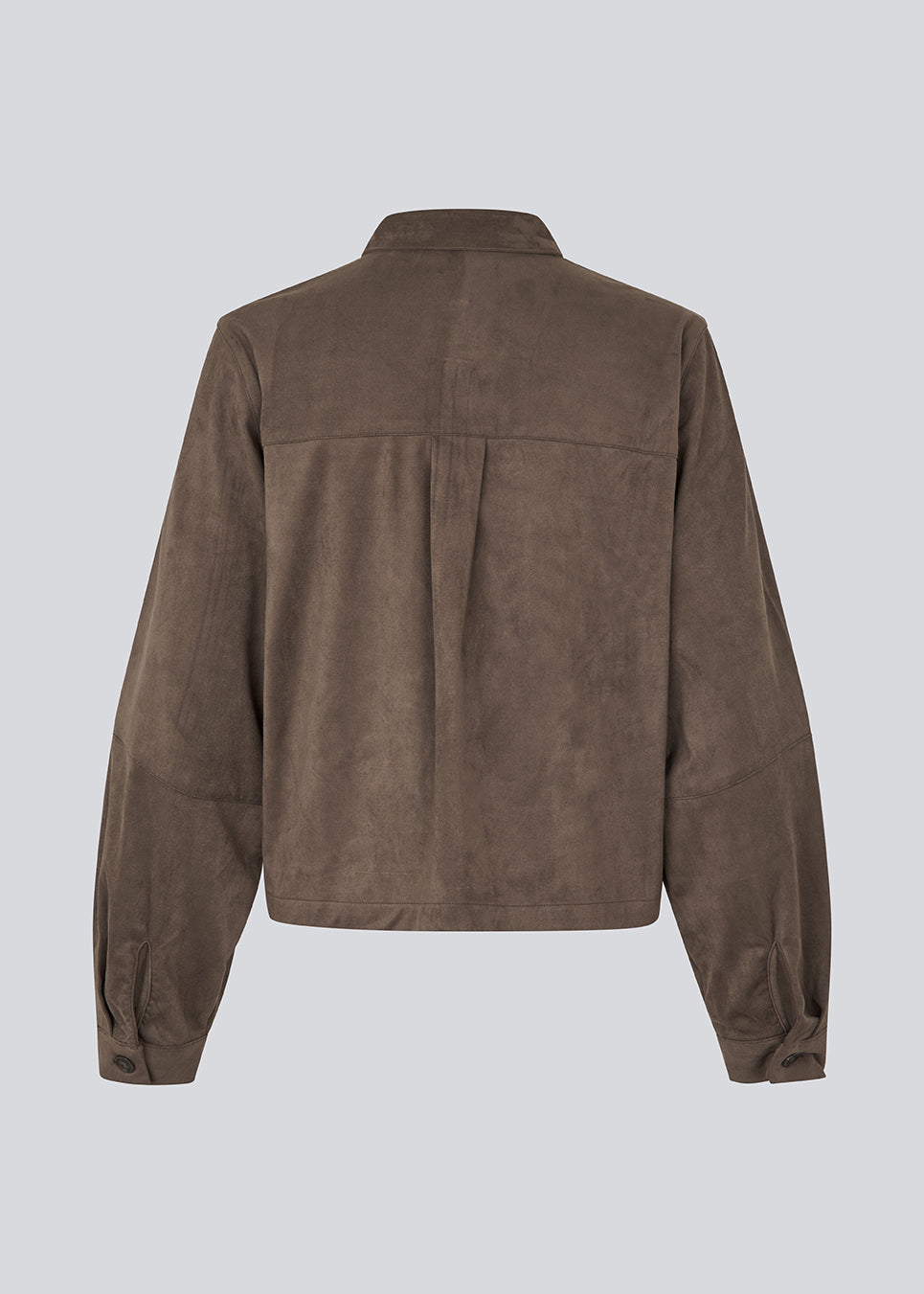 Shirt in soft faux suede. The BritneyMD Shirt features classic shirt details such as a collar, button closure, chest pocket, and cuffs, along with wide sleeves and a length that reaches the waistband - a chic and edgy statement top for modern wardrobes.