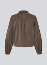 Shirt in soft faux suede. The BritneyMD Shirt features classic shirt details such as a collar, button closure, chest pocket, and cuffs, along with wide sleeves and a length that reaches the waistband - a chic and edgy statement top for modern wardrobes.