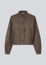 Shirt in soft faux suede. The BritneyMD Shirt features classic shirt details such as a collar, button closure, chest pocket, and cuffs, along with wide sleeves and a length that reaches the waistband - a chic and edgy statement top for modern wardrobes.