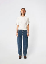 Classic T-shirt crafted from a soft and comfortable fabric. Ciliane T-shirt features a gently fitted silhouette with a crew neckline, short sleeves, and built-in shoulder pads that create a modern, structured look. Its clean, timeless design makes it a versatile wardrobe essential, perfect to wear on its own or layered under jackets, knitwear, and blazers.