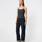 Elegant halterneck top with a modern look. Cirkelinemd top is made from 80% recycled polyester and designed with a flattering fit, a halterneck neckline, and a striking open back with adjustable straps. The feminine silhouette makes it perfect for both special occasions and elevated everyday styling.