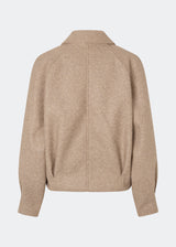 Short jacket with a timeless, sophisticated aesthetic. Cleamd jacket features a relaxed, slightly boxy silhouette with a double-breasted button closure, classic collar, and raglan sleeves for a soft and comfortable fit. Discreet side pockets and clean lines enhance the minimalist design, while the cropped length makes it perfect for both everyday wear and more polished looks.