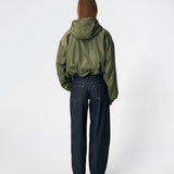 ConnieMD Jacket is a short jacket with a loose fit and hood. The jacket features a zip fastening at the front, large flap pockets and long, voluminous sleeves with elasticated cuffs. The model is 175 cm tall and is wearing a size S/36.