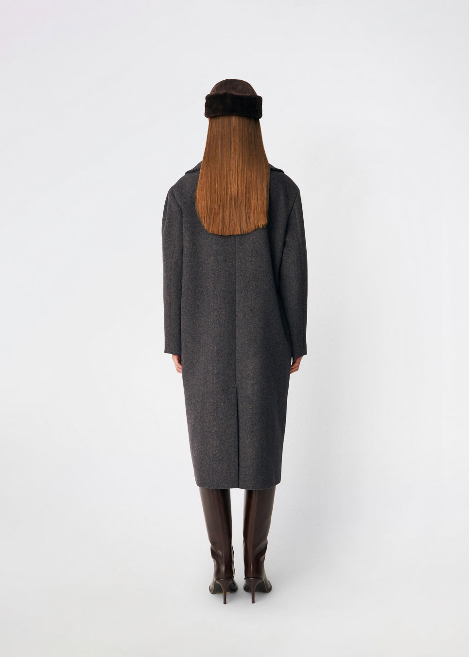 Cyllemd coat - Navy Twill Melange