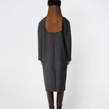 Cyllemd coat - Navy Twill Melange