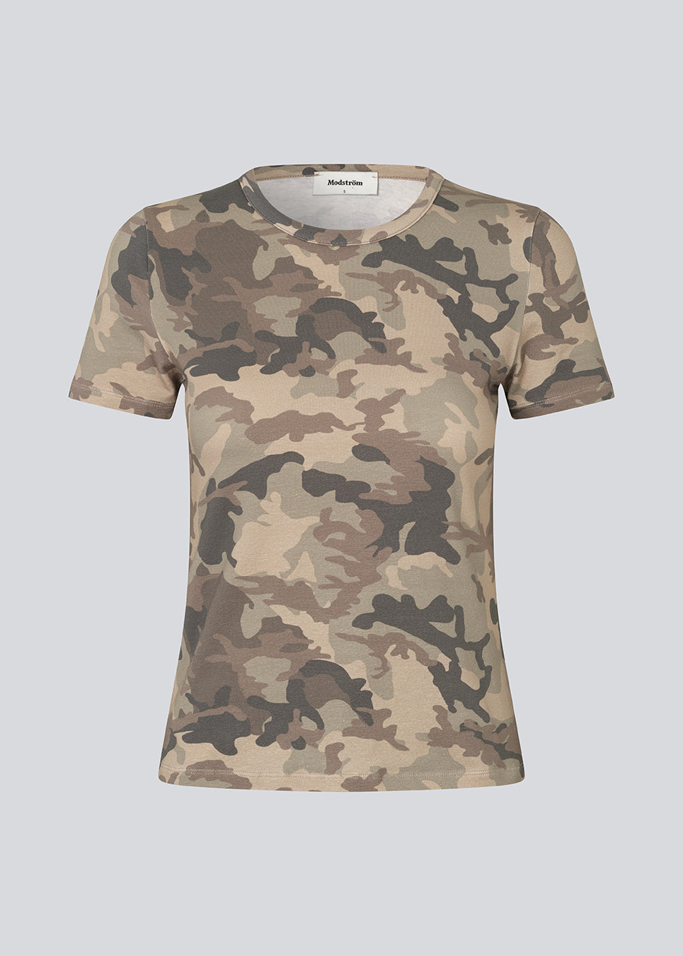 Fitted basic T-shirt in a cool camouflage print. The DaeMD Print T-Shirt features a round neckline, short sleeves, and elastic fabric that creates a close, body-hugging fit. A modern and sporty T-shirt, perfect for everyday and casual looks.