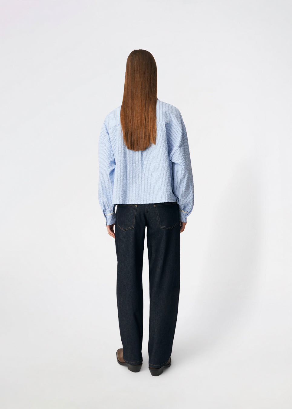 DanjaMD Shirt is a striped shirt with a relaxed fit and long sleeves. The design features a classic shirt collar with decorative lace trim, a button-down front and two chest pockets. Lace trims at the cuffs add a feminine contrast to the classic striped look. Style it with jeans or tailored trousers for an everyday look. The model is 175 cm tall and is wearing a size S/36.