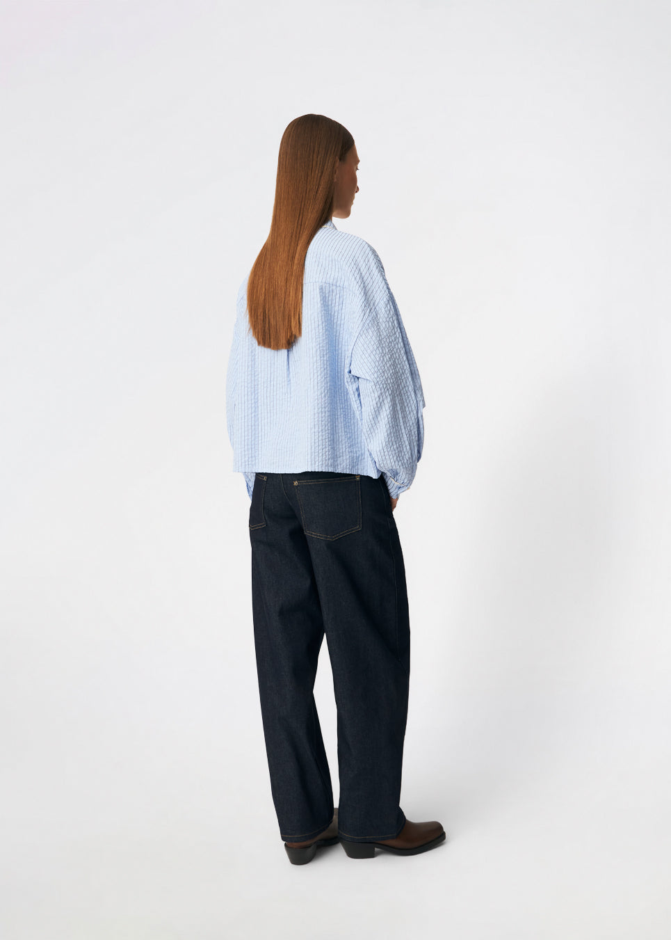 DanjaMD Shirt is a striped shirt with a relaxed fit and long sleeves. The design features a classic shirt collar with decorative lace trim, a button-down front and two chest pockets. Lace trims at the cuffs add a feminine contrast to the classic striped look. Style it with jeans or tailored trousers for an everyday look. The model is 175 cm tall and is wearing a size S/36.