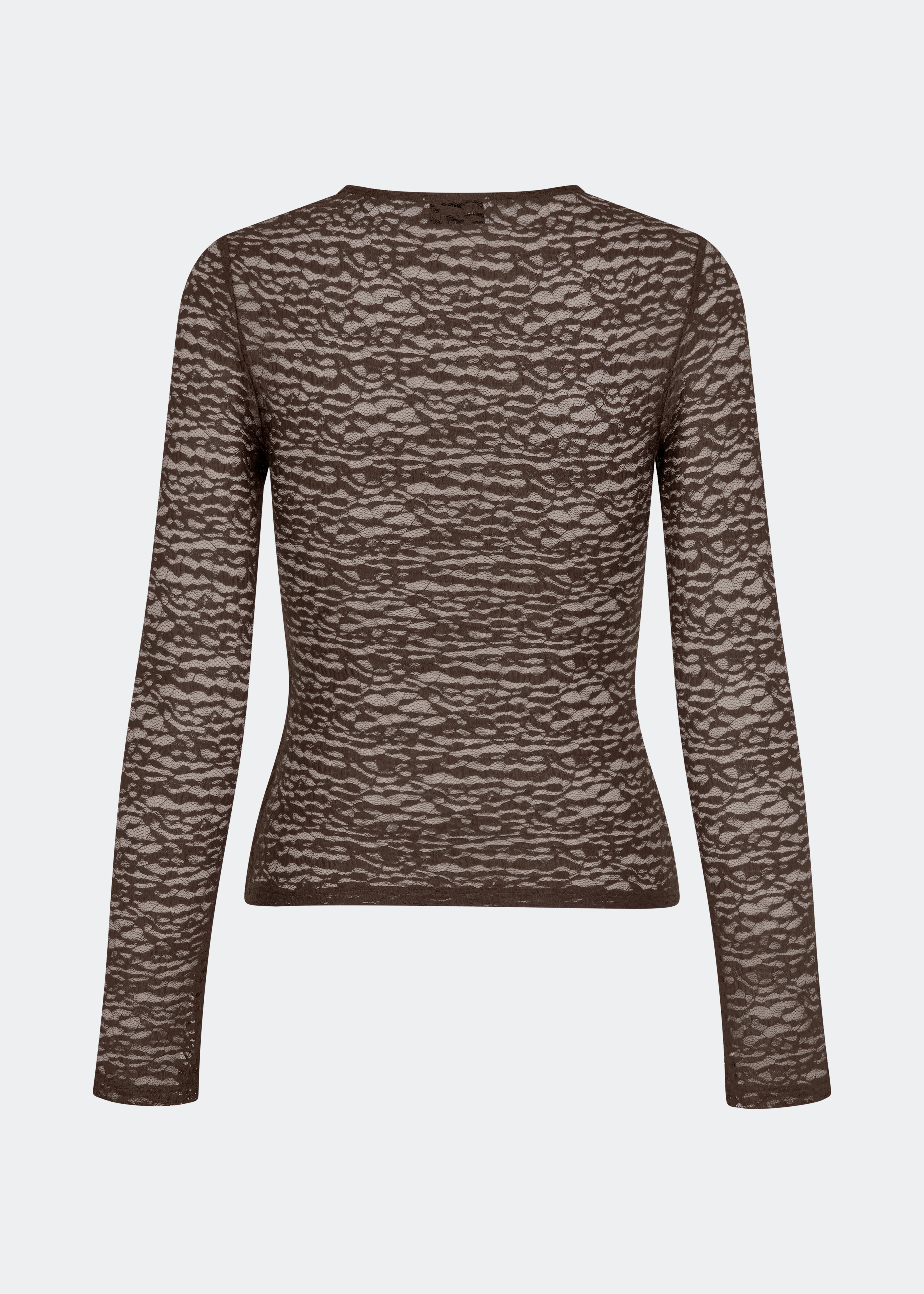 Dianamd Top is a fitted lace top with long sleeves and a sheer finish that adds a feminine and modern touch to your wardrobe. The clean silhouette makes it easy to wear on its own or layered under blazers, knitwear or dresses, allowing the delicate lace to stand out. Perfect for both everyday styling and special occasions. The model is 175 cm tall and is wearing a size S/36.