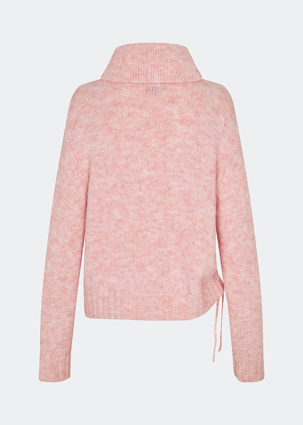The Dictemd Rollneck is a soft knit sweater featuring a high roll neck and a relaxed fit. Ribbed trims and a subtle side slit add a modern touch, while the melange knit provides warmth and texture. A versatile wardrobe staple, perfect worn on its own or layered under seasonal jackets and coats.