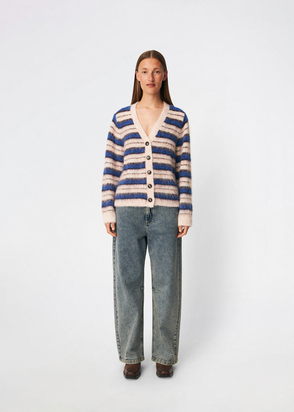 Ditlevmd cardigan - Cherry Stripe