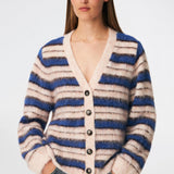 Ditlevmd cardigan - Cherry Stripe