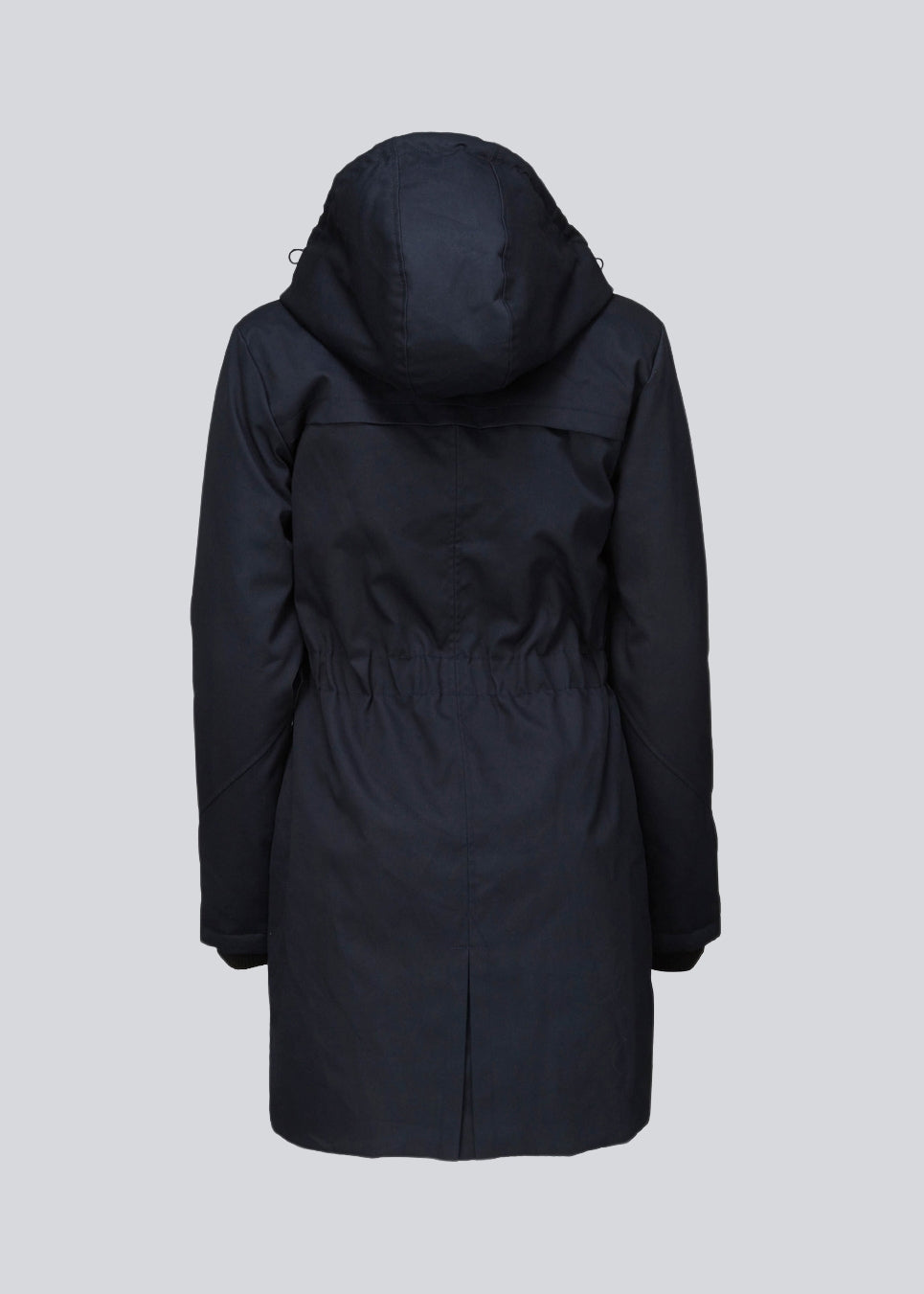 Frida gold trim in navy noir is knee-length and has invisble button/zipper closure. The jacket has a tight fit, which gives a feminine look. The padding is M3 Thinsulate, which is recognized for it's high insulation ability and is therefore the perfect choice.