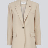 Gale blazer in Powder Sand has a classic and elegant design, fulfilled by the beautiful revers collar and a long fit. The blazer has button closure at the front and a chest pocket at the left side.