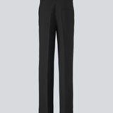 Gale pants in Black have a classic design. The pants have straight, wide legs with pressfolds, which creates an elegant look. Buy Gale Blazer or GaleMD straight blazer in the same color that fits the pants. These pants have a spacious fit. We recommend sizing down.