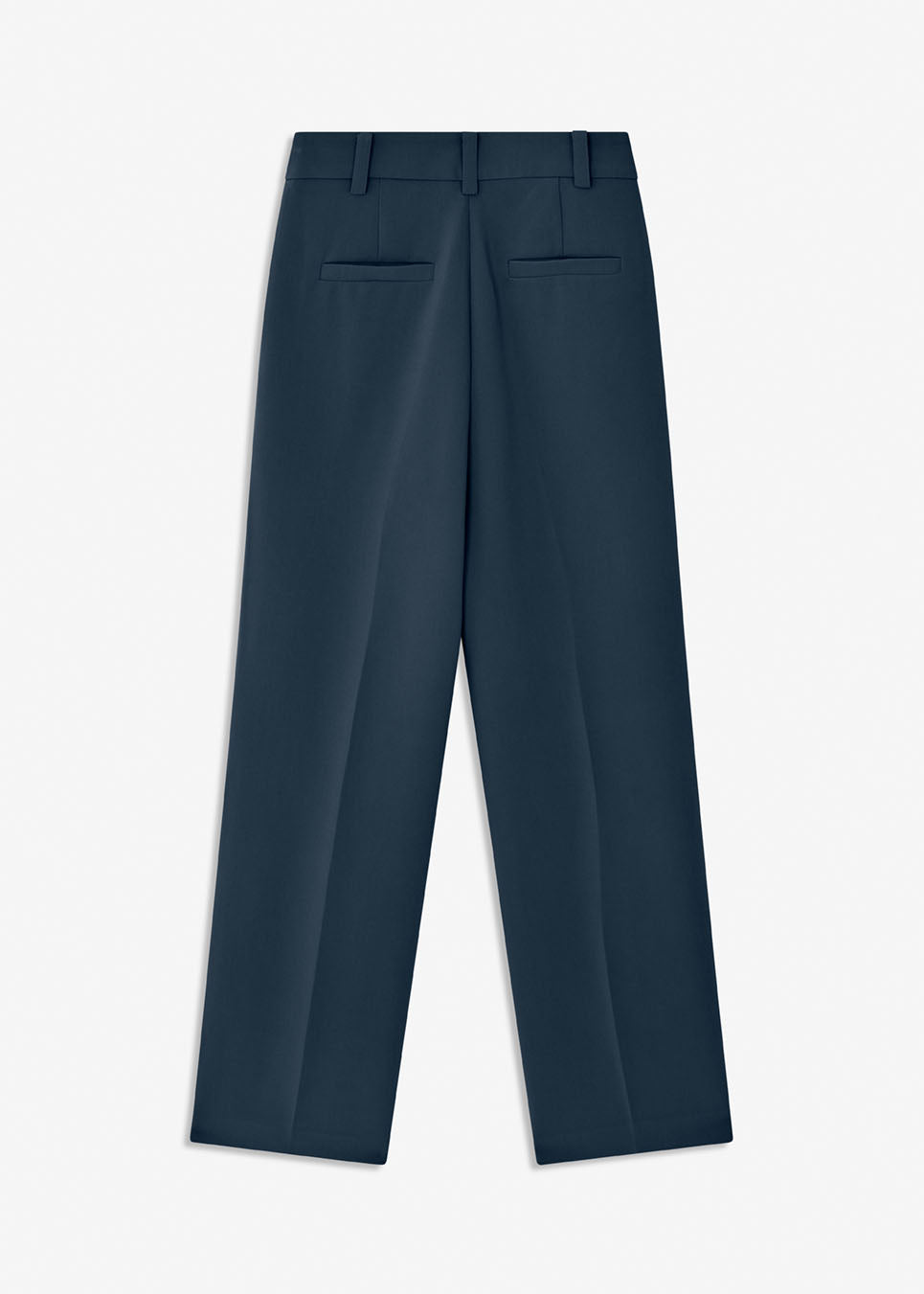 Gale pants in midnight blue have a classic design. The pants have straight, wide legs with press folds, which creates an elegant look.&nbsp;