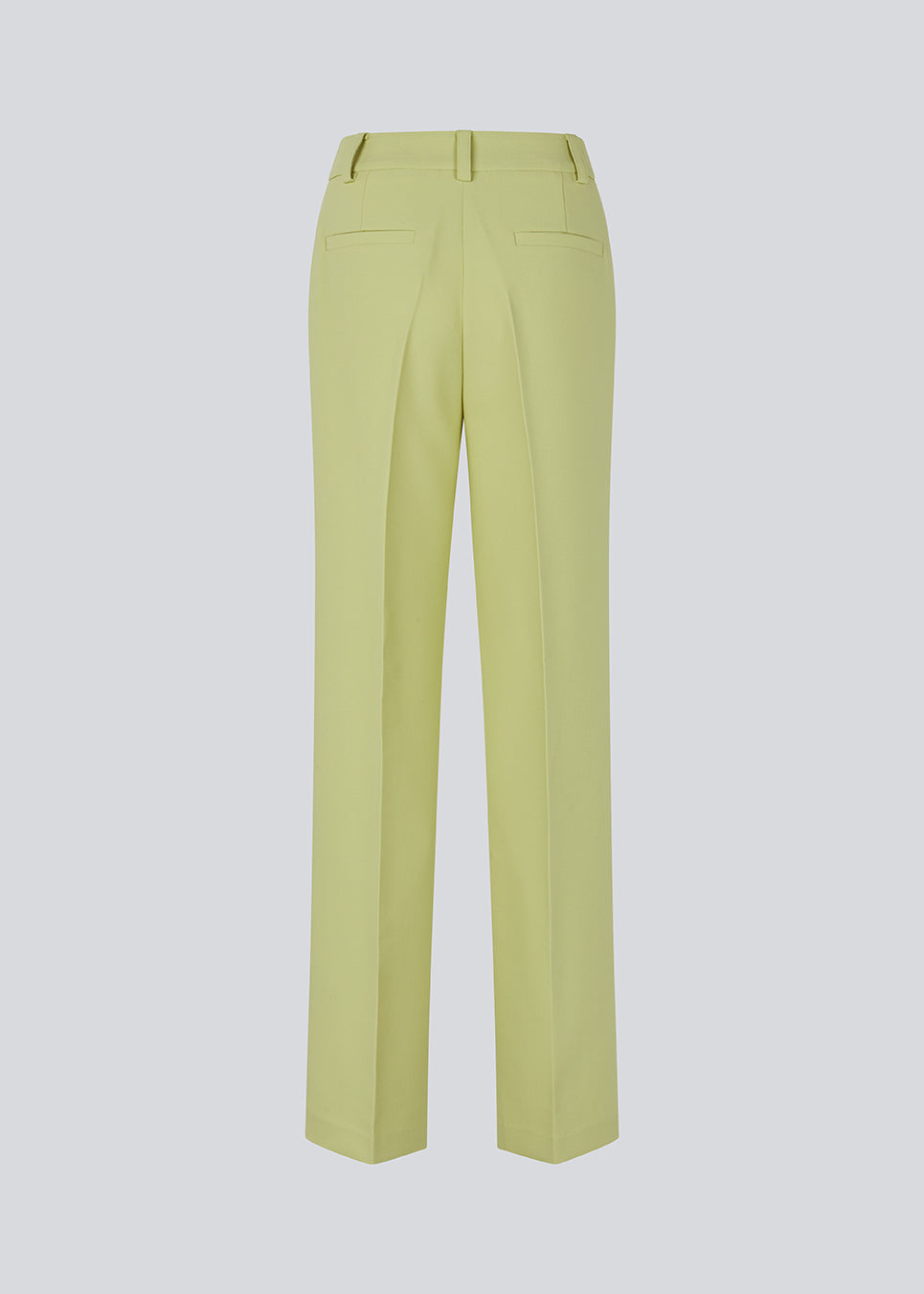 Gale pants in light green have a classic suit design. The pants have straight, wide legs with pressfolds, which create an elegant look.&nbsp;
