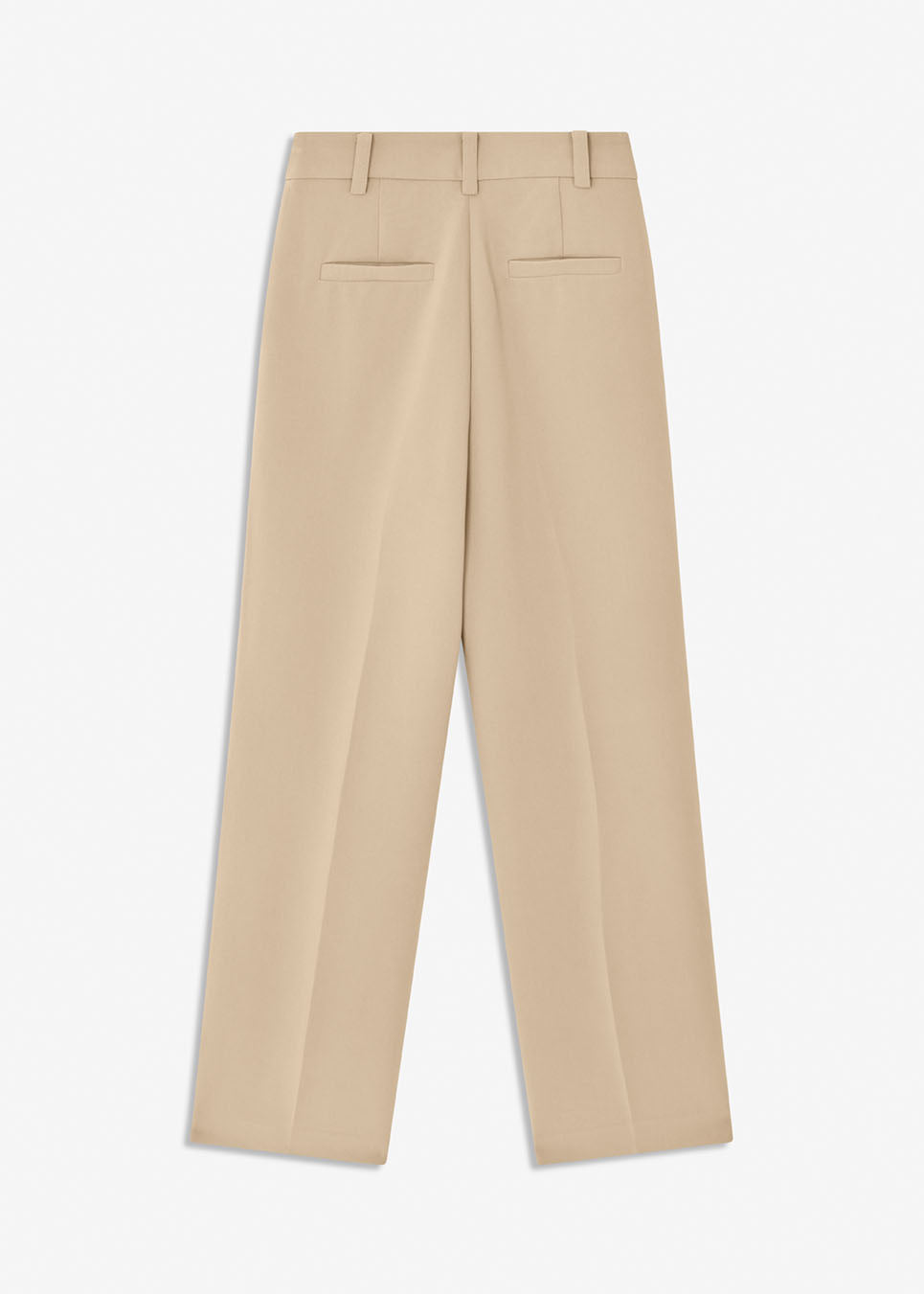 Gale pants in Powder Sand have a classic design. The pants have straight, wide legs with pressfolds, which creates an elegant look.