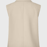 Loose vest with a collar in our classic gale material. Galemd vest is sleeveless and has a front button closure.