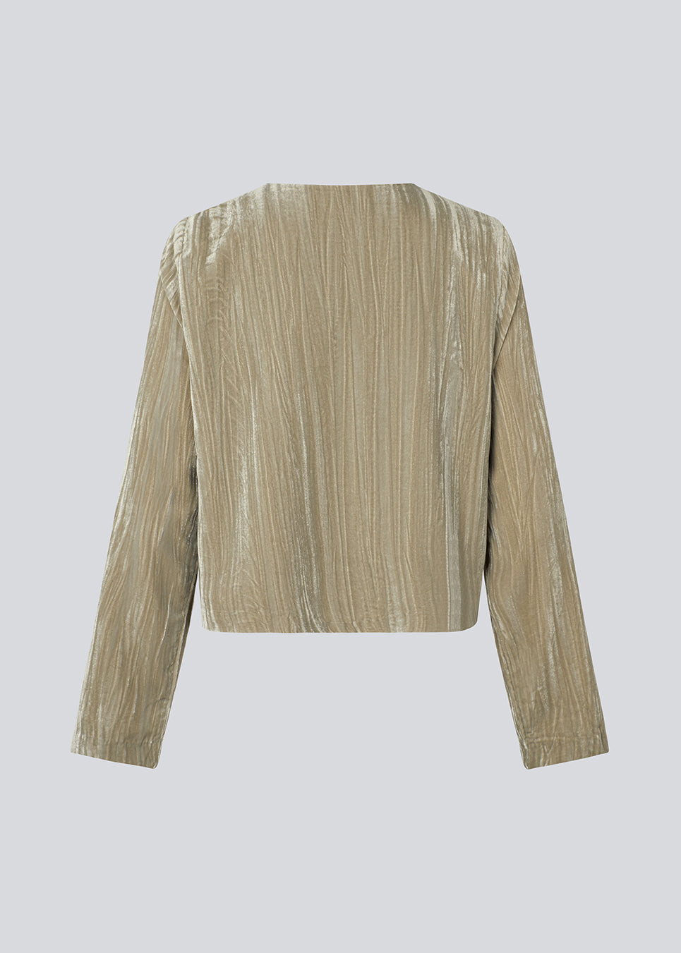 Long sleeved top in structured velvet with a relaxed fit. GiselleMD ls top has a deep v-neck in front. The model is 175 cm and wears a size S/36.
