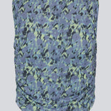 Short, slim-fit top in a recycled quality with print. HamiltonMD print top has a high boat neck, is sleeveless, and has elastic ruching at sides and at the shoulder seam. The model is 175 cm and wears a size S/36.