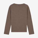 Hellenmd logo LS t-shirt - Seal Brown