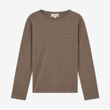 Hellenmd logo LS t-shirt - Seal Brown