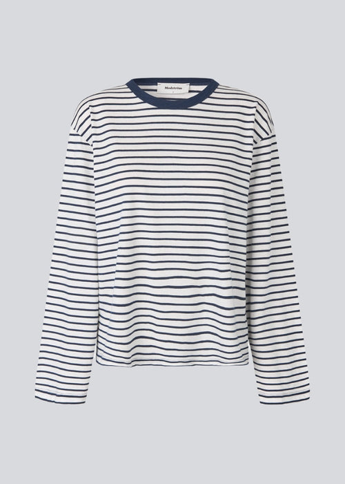 HellenMD LS stripe t-shirt - Soft Navy Stripe