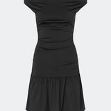 Off-the-shoulder dress crafted from a soft and stretchy fabric. HimaMD Flare Dress features a fitted silhouette with a wide folded neckline that can be worn off the shoulders, gathered detailing at the waist, and a feminine flared hem. The body-hugging fit enhances the silhouette, while the soft stretch fabric ensures all-day comfort.