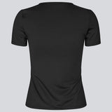 Fitted black T-shirt in 95% recycled polyester. The Himamd O-Neck T-Shirt features a flattering cut and is an everyday favorite that can be easily styled with anything.

Material:
5% Elastane
95% Recycled Polyester
