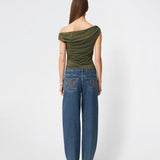 Himamd off-shoulder top - Army Dust