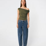 Himamd off-shoulder top - Army Dust