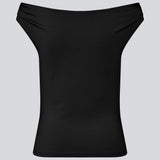 Off-shoulder top in a stretchy material. HimaMD off-shoulder top is fitted and slightly cropped.