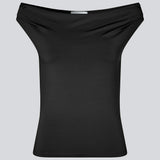 Off-shoulder top in a stretchy material. HimaMD off-shoulder top is fitted and slightly cropped.