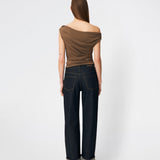 Himamd off-shoulder top - Chocolate Chip
