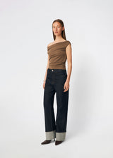 Himamd off-shoulder top - Chocolate Chip