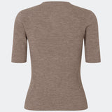 Fitted cardigan in soft knit. HirokiMD short cardigan has a round neck and a button closure in front. 