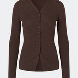 Hirokimd v-neck cardigan - Seal Brown