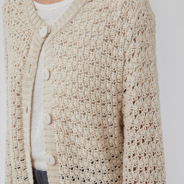 トップス Random Ribbed Knit Cardigan ecru Random Ribbed Knit Cardigan ecru