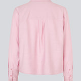Shirt in light pink/rosa in a light EcoVero viscose with a loose fit. HudgesMD shirt has a collar, button closure in front, and long sleeves with cuffs.&nbsp;