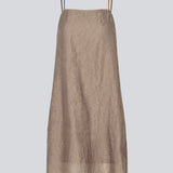 Short dress in a slightly transparent and structured material. IdrisMD dress has shorter lining inside and an invisible zipper in the side.
