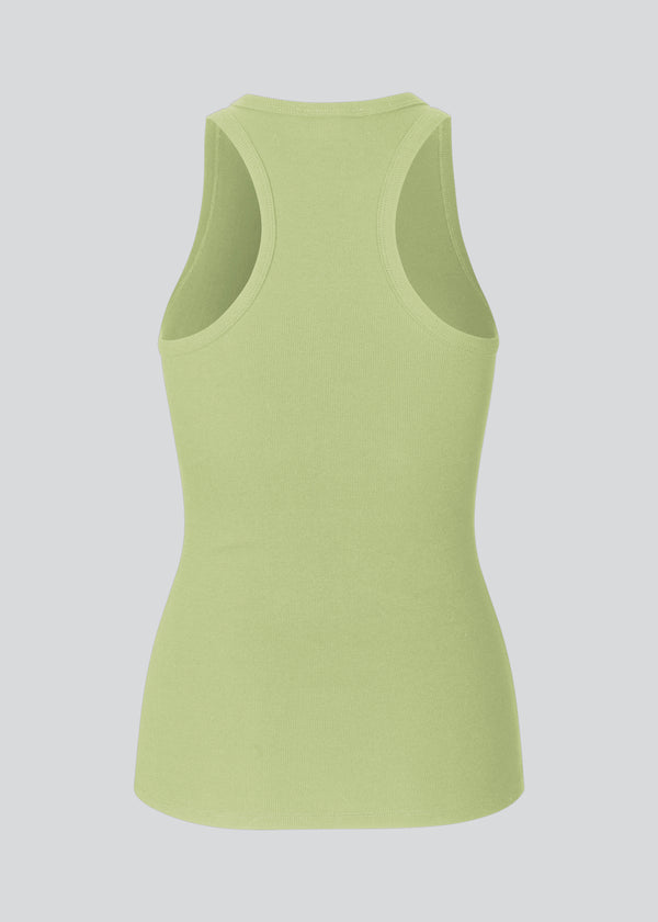 Cool basic top in lime green in a soft cotton rib. Igor top has a tight fit with a racer back. The top is perfect for a sporty look.&nbsp;<br>