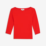 Fitted T-shirt with a wide boat neckline and sleeves that finish below the elbow. Igormd boatneck T-shirt is made from ribbed organic cotton. Wear it with wide-leg trousers to balance the close fit, or layer it beneath tailoring.&nbsp;