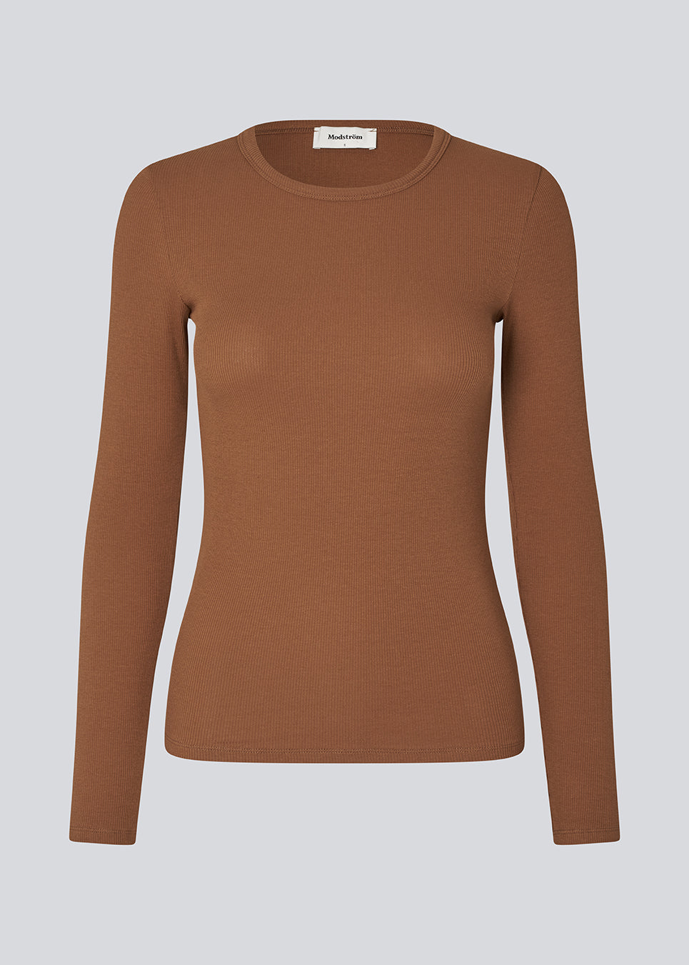 Basic t-shirt in soft cotton rib with stretch. Igormd short t-shirt has a tight fit with short sleeves.