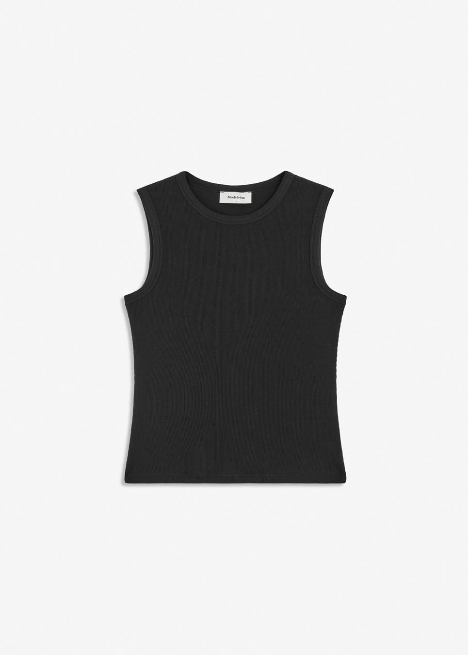Sleeveless top in ribbed cotton jersey. Igormd tank top has a tight fit and a round neckline. fit with long sleeves.&nbsp;
